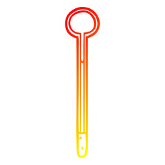 warm gradient line drawing thermometer