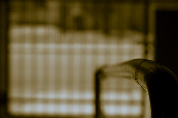 handrail with soft back ground vintage style and soft background. bokeh.