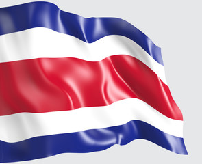Waving flag of Thailand . 3d illustration