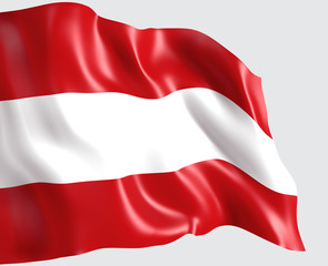 Waving flag of Austria . 3d illustration