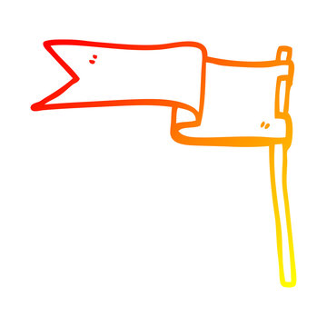 recommend clip art: warm gradient line drawing cartoon flag