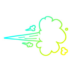 cold gradient line drawing cartoon gust of air