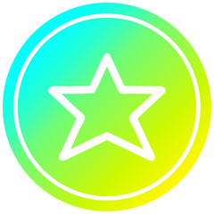Obraz premium star shape circular in cold gradient spectrum