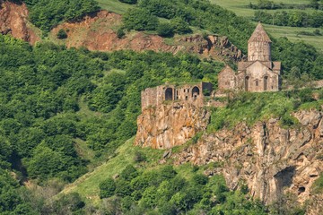 The ancient monastery in mountains. Tatev. Armenia