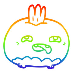 rainbow gradient line drawing cartoon happy root vegetable