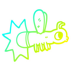 Obraz premium cold gradient line drawing cartoon glow bug