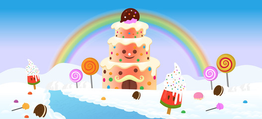 Candyland Vector Illustration