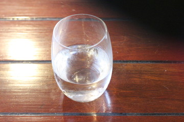 Glass of cold water to quench thirst