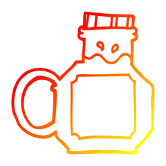 warm gradient line drawing cartoon honey