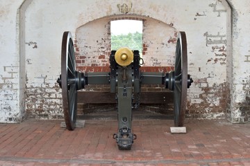 Canons left behind at a US Civil War confederate stronghold.