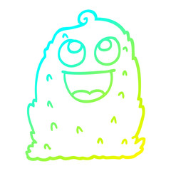 cold gradient line drawing cartoon lumpy ghost