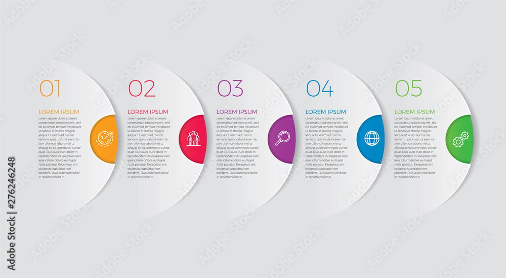 Aufkleber infographic design vector and marketing icons can be used for workflow layout, diagram, annual repor