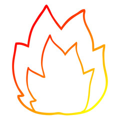 warm gradient line drawing cartoon explosion flame