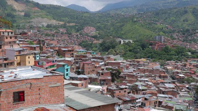 View of Comuna 13 in Medellin