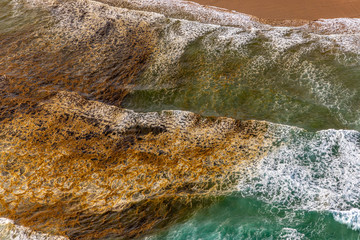 Aerial photography of ocean waves
