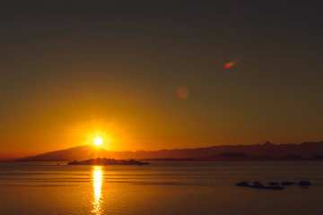 Sunset at Paqueta Island in Rio de Janeiro