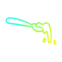 cold gradient line drawing cartoon ladle of food