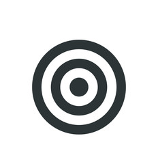 Isolated Bullseye Target. Concept of unexpectedly good success. 
