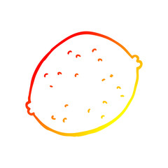 warm gradient line drawing cartoon lemon