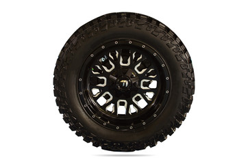 Car wheel  white background