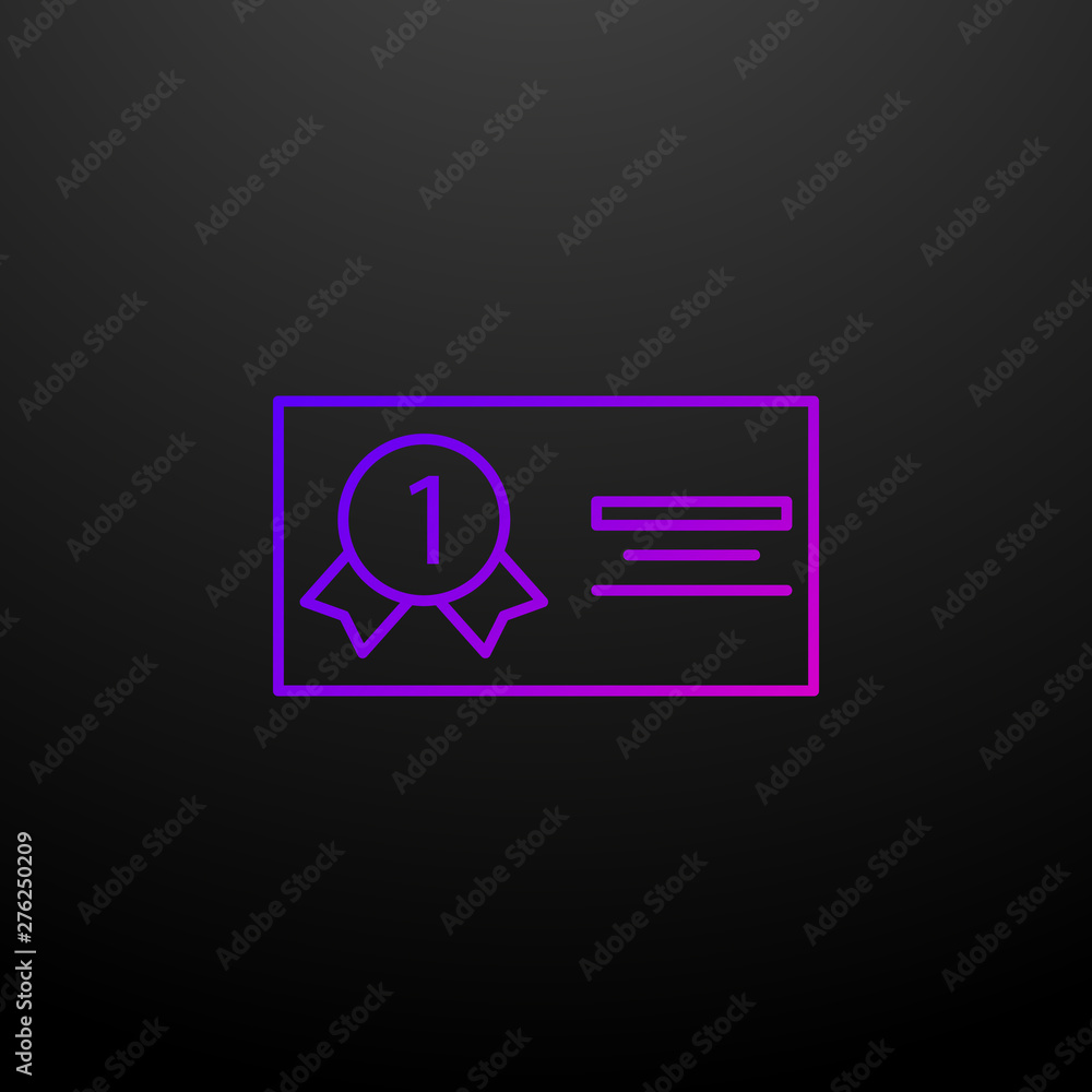 Poster certificate nolan icon. elements of awards set. simple icon for websites, web design, mobile app, in