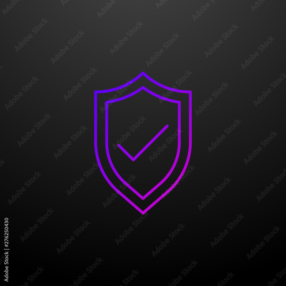 Poster check shield nolan icon. elements of logistics set. simple icon for websites, web design, mobile app