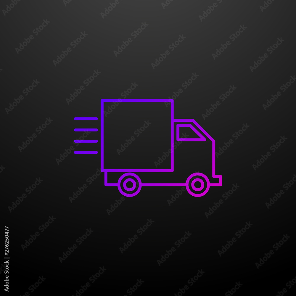 Poster fast delivery nolan icon. elements of logistics set. simple icon for websites, web design, mobile ap