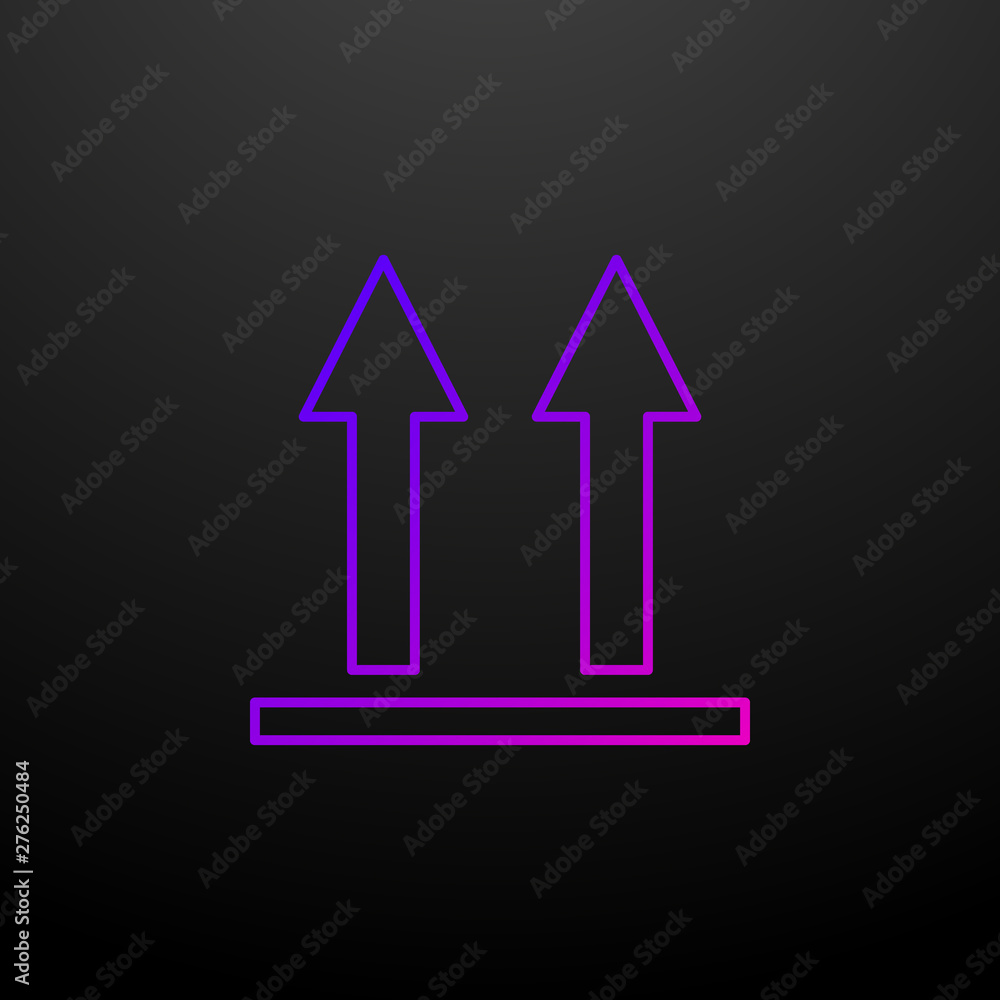 Poster up arrows nolan icon. elements of logistics set. simple icon for websites, web design, mobile app, i
