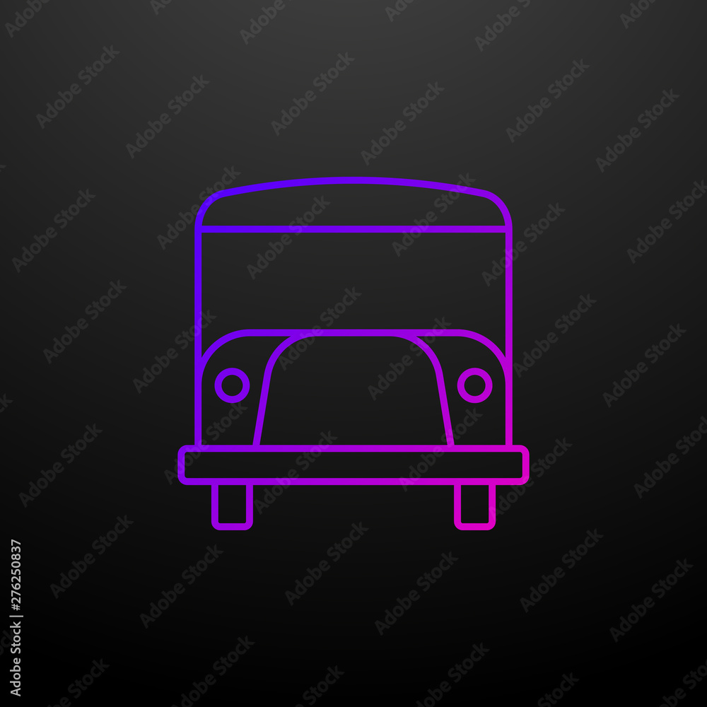 Poster school bus nolan icon. elements of school set. simple icon for websites, web design, mobile app, inf