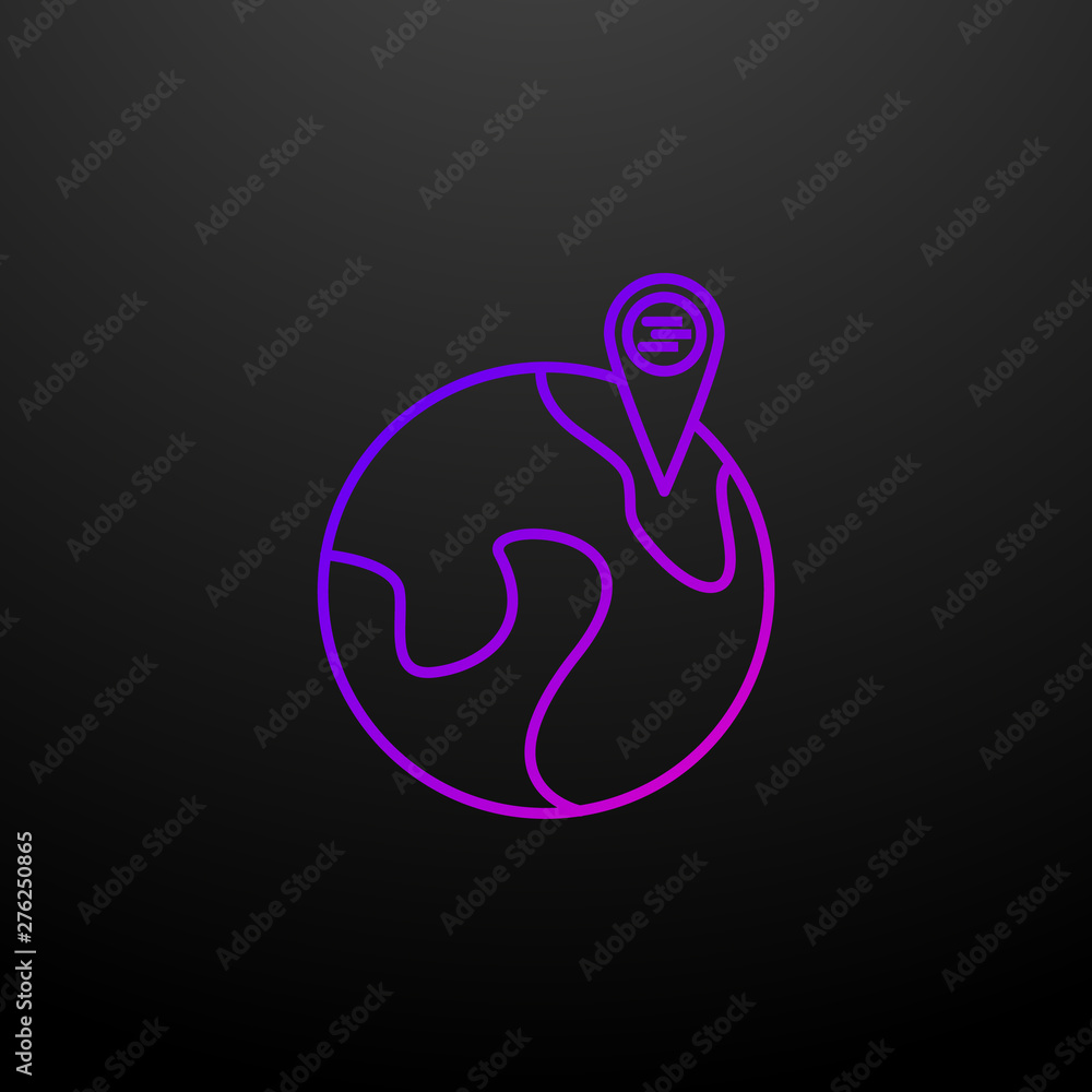 Poster pin geolocation university nolan icon. elements of school set. simple icon for websites, web design,