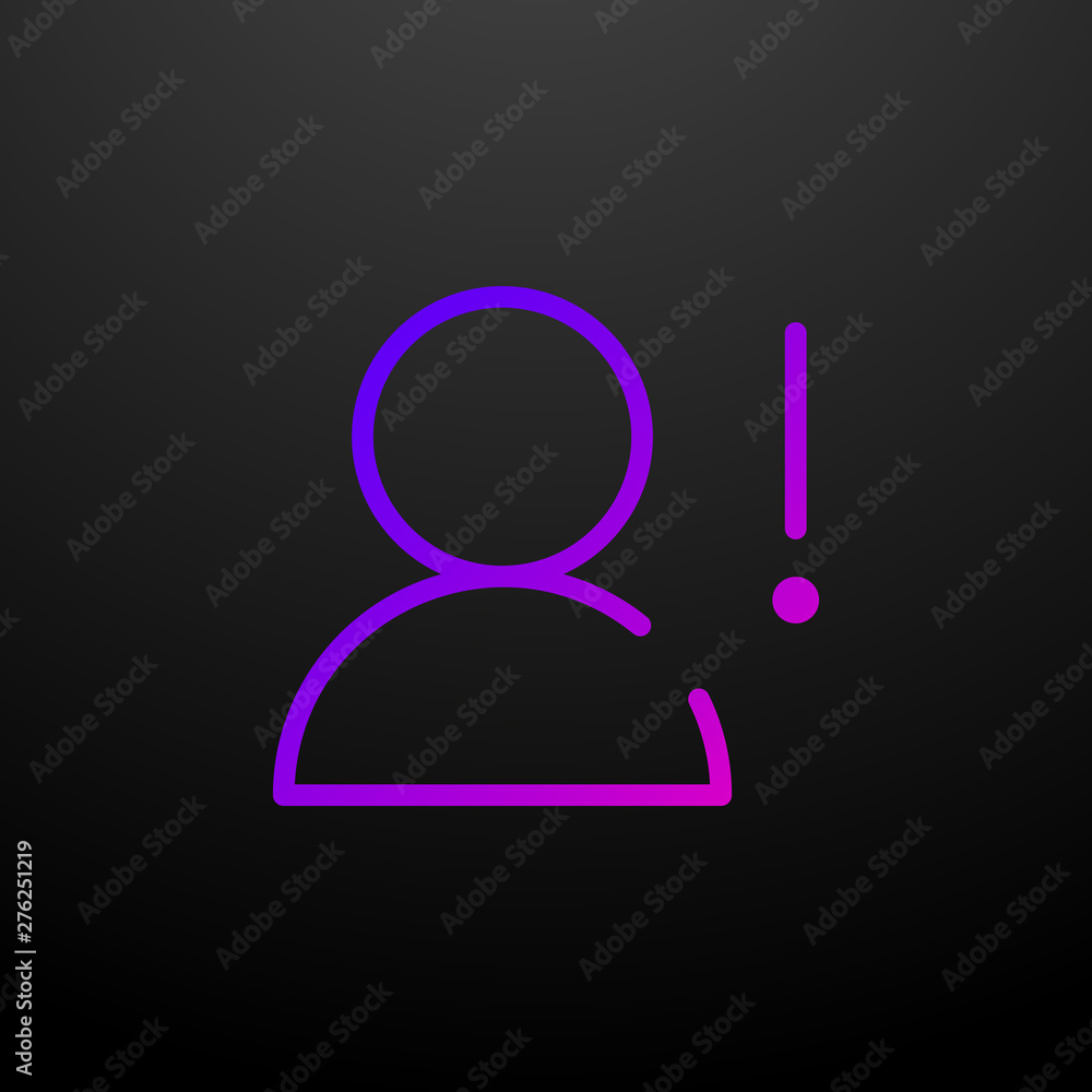 Poster user attention nolan icon. elements of startups set. simple icon for websites, web design, mobile ap