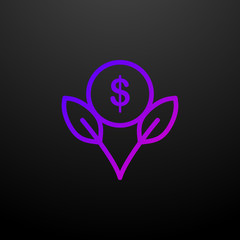 plant dollar nolan icon. Elements of startups set. Simple icon for websites, web design, mobile app, info graphics