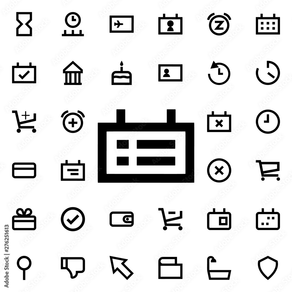 Poster appointment icon. universal set of web for website design and development, app development