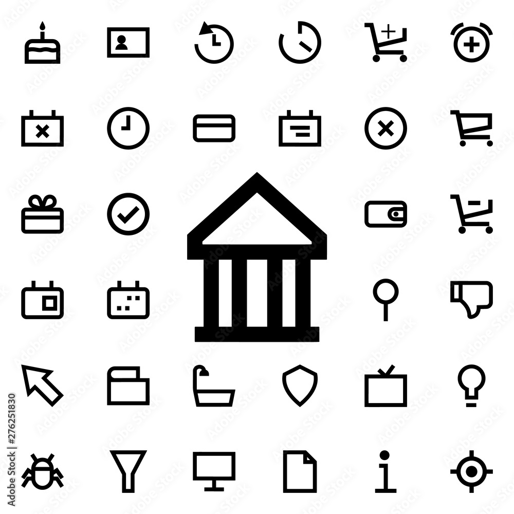 Poster bank icon. universal set of web for website design and development, app development