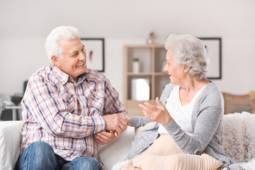 Portrait of elderly couple in nursing home