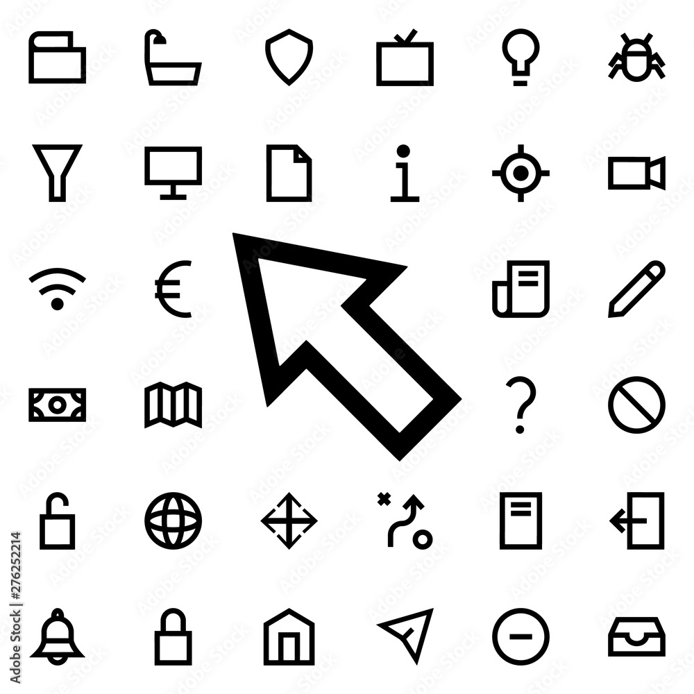 Poster cursor icon. Universal set of web for website design and development, app development