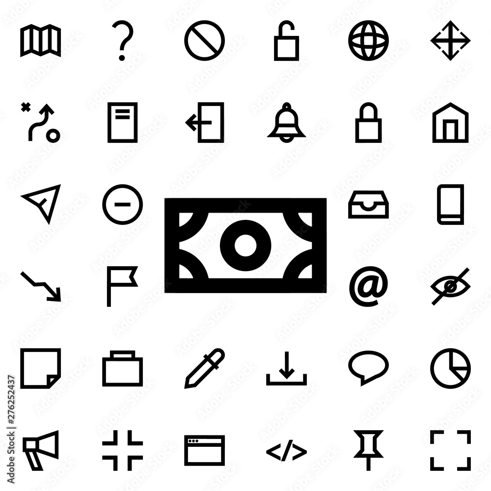 Poster note icon. universal set of web for website design and development, app development