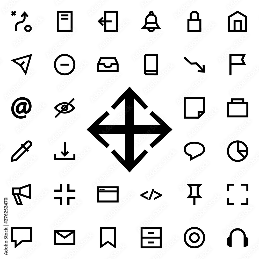 Poster arrow direction icon. universal set of web for website design and development, app development