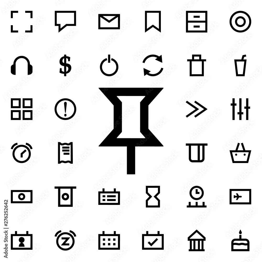 Poster marker icon. universal set of web for website design and development, app development