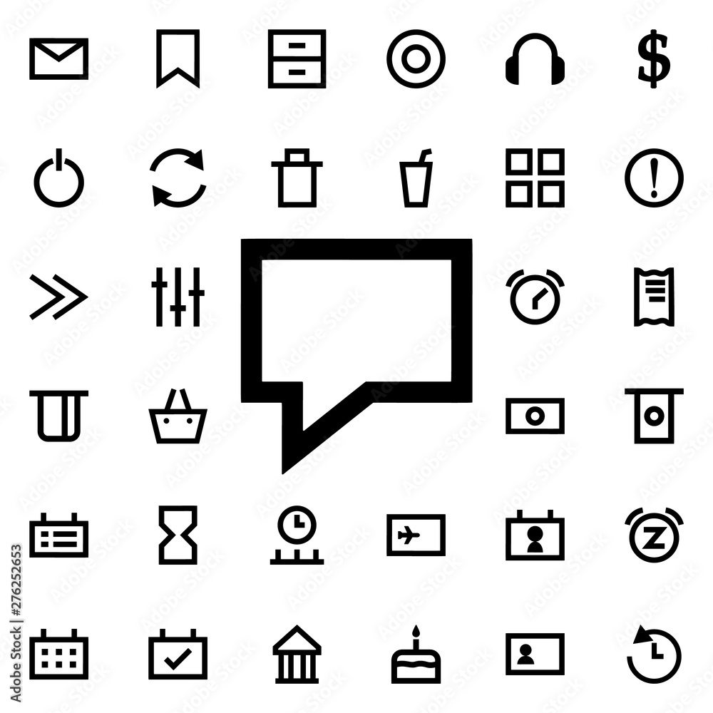 Poster speech icon. Universal set of web for website design and development, app development