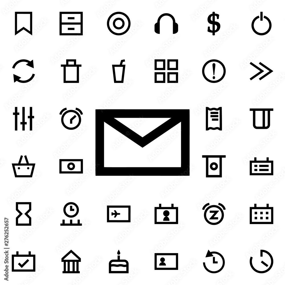 Poster letter icon. universal set of web for website design and development, app development