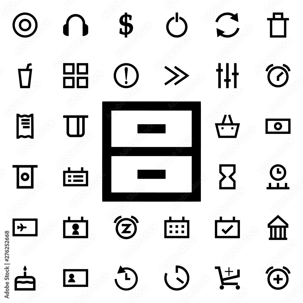 Aufkleber headphones icon. universal set of web for website design and development, app development