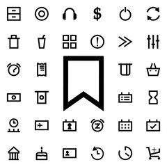 tab icon. Universal set of web for website design and development, app development