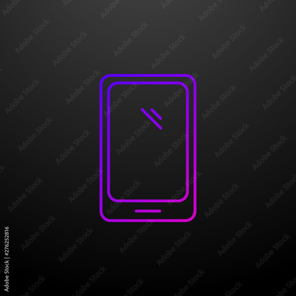 Poster smart phone line nolan icon. elements of cv set. simple icon for websites, web design, mobile app, i