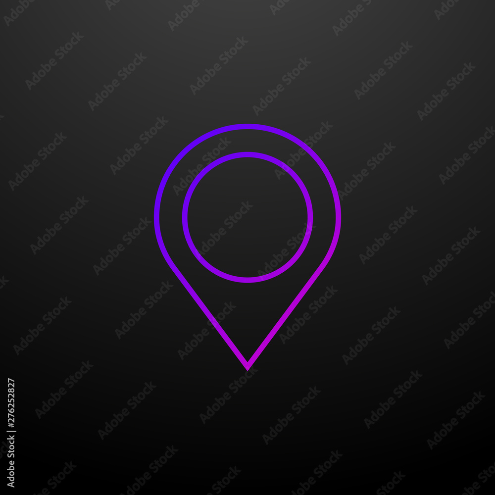 Poster home address in pin line nolan icon. elements of cv set. simple icon for websites, web design, mobil