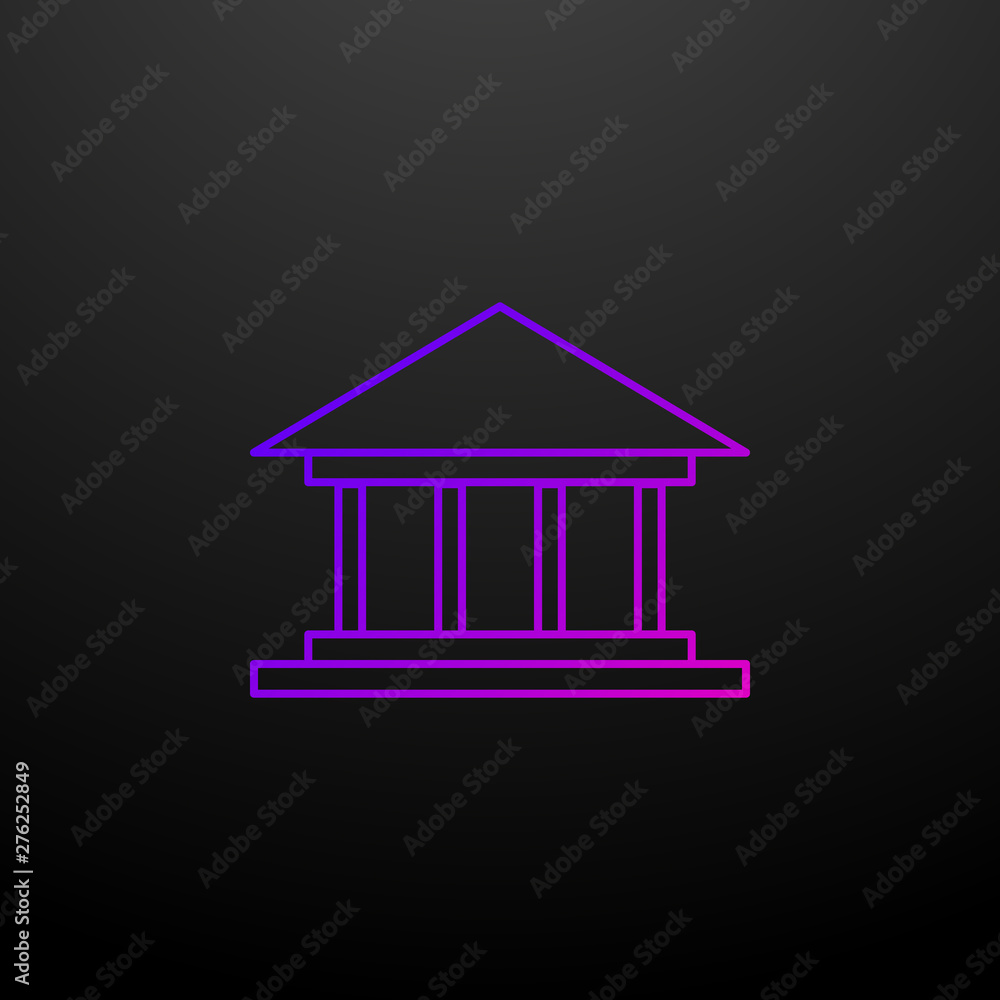 Poster education building line nolan icon. elements of cv set. simple icon for websites, web design, mobile