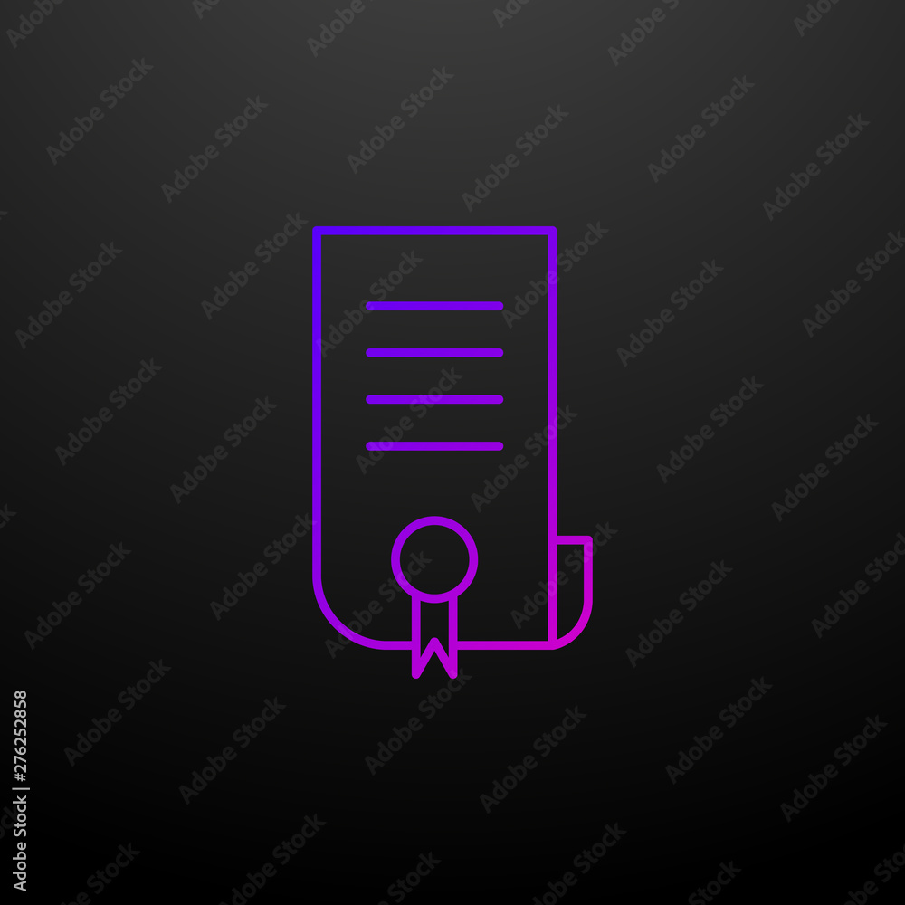 Poster education certificate line nolan icon. elements of cv set. simple icon for websites, web design, mob