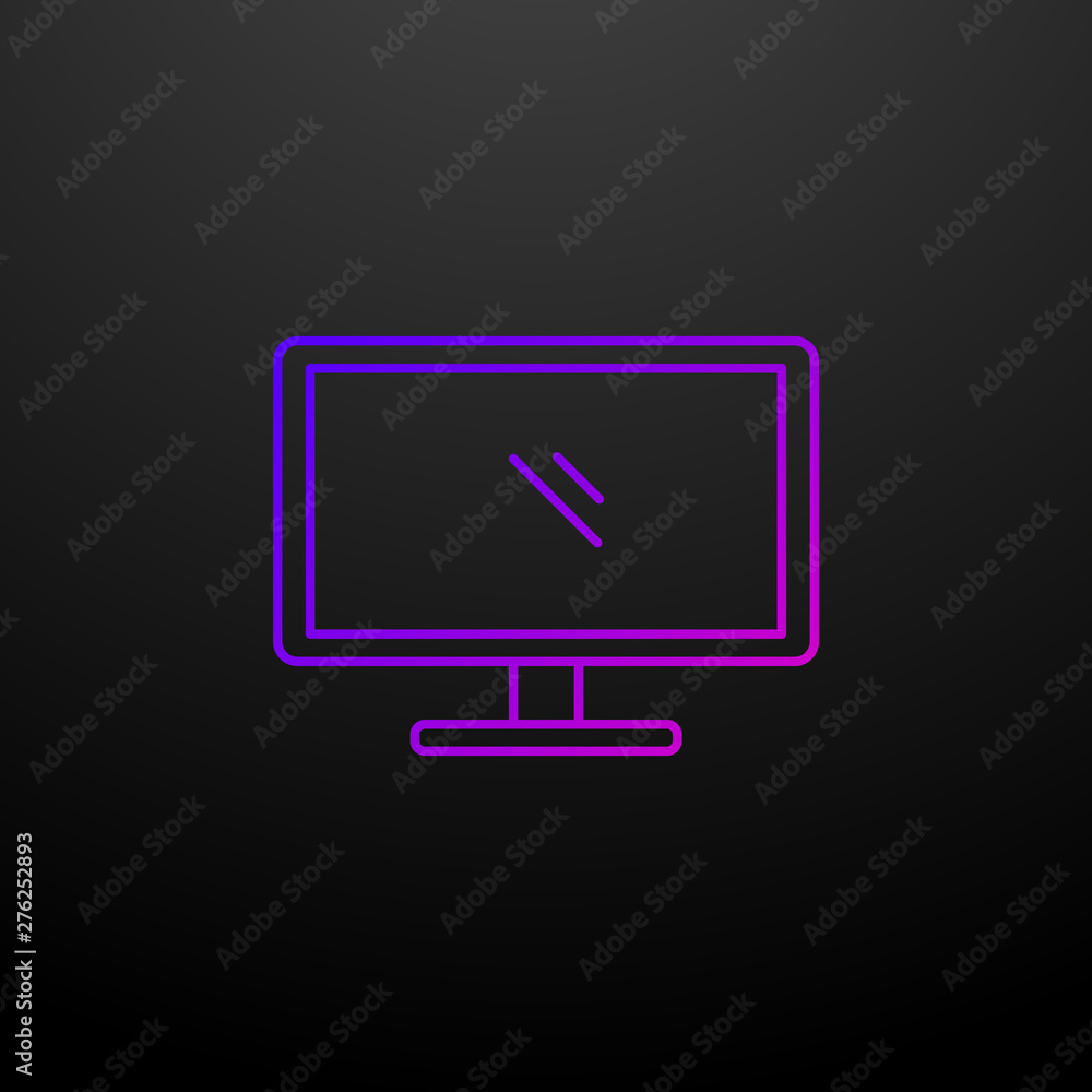 Poster computer skills line nolan icon. elements of cv set. simple icon for websites, web design, mobile ap