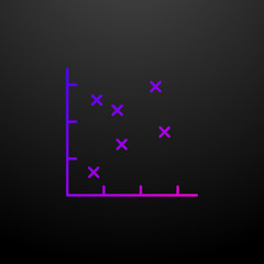 Stock chart line nolan icon. Elements of chart and diagram set. Simple icon for websites, web design, mobile app, info graphics