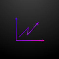 Not stable growth chart line nolan icon. Elements of chart and diagram set. Simple icon for websites, web design, mobile app, info graphics